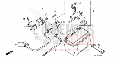 BATTERY (CBR1000RR6/7) CBR1000RR6 de 2006